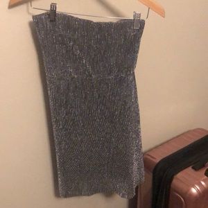 New Year’s silver sparkle dress